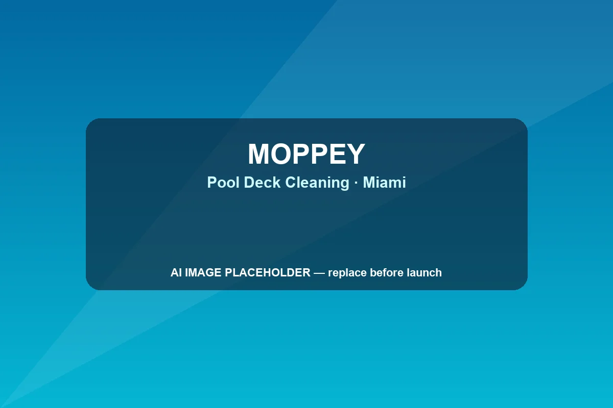 Clean pool deck around a Miami swimming pool
