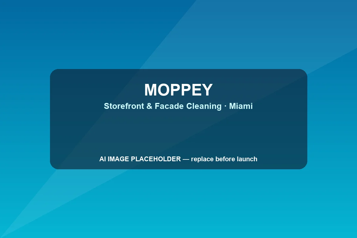 Storefront and facade cleaning in Miami